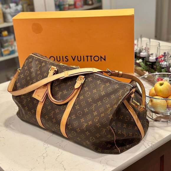 Pre-owned Louis Vuitton Keepall Bandouliere 55 Monogram with box brown - Picture 3 of 8
